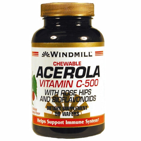 Windmill Health, Vitamin C Acerola, 500mg, 50 Chews