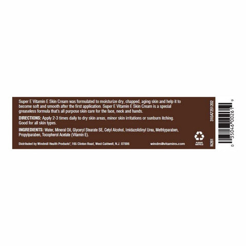 Windmill Health, Moisturizing Vitamin E Skin Cream, 120 Tabs
