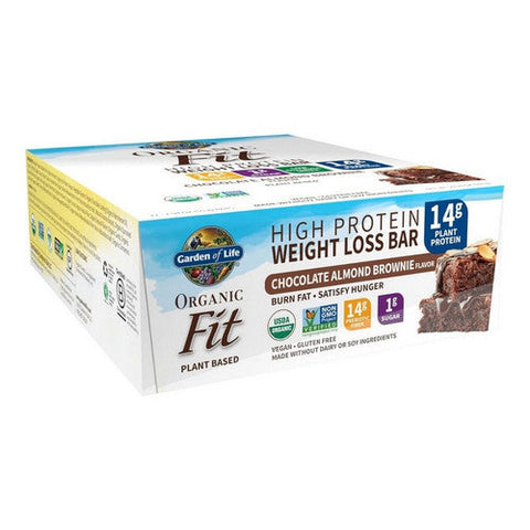 Garden of Life, Organic Fit Bar Chocolate Almond Brownie, 12 Count