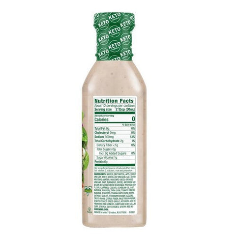 Walden Farms, Creamy Bacon Dressing, 12 Oz(Case Of 6)