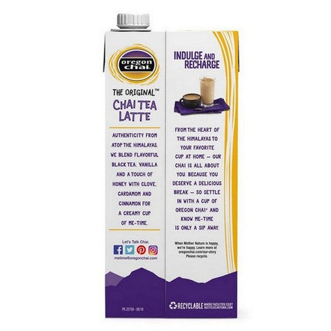 Oregon Chai, Chai Tea Latte Original, 32 Oz(Case Of 6)