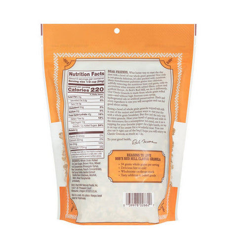 Bobs Red Mill, Natural Granola No Fat, 12 Oz(Case Of 4)