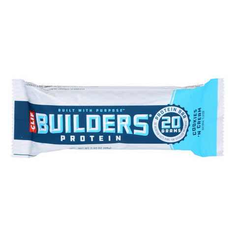 Clif Builder, Clif Builder's Cookies N Cream Bar, 2.4 Oz(Case Of 12)