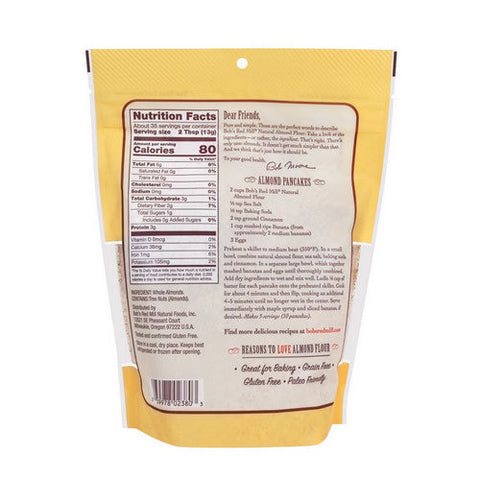 Bobs Red Mill, Super Fine Natural Almond Flour, 16 Oz(Case Of 4)