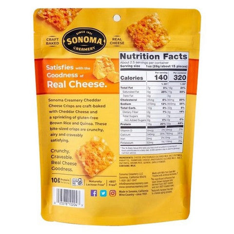 Sonomacrea, Crisps Cheddar, 2.25 Oz(Case Of 12)