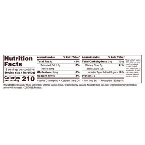Bobs Red Mill, Peanut Butter Banana & Oats Bob's Bar, 1.76 Oz(Case Of 12)