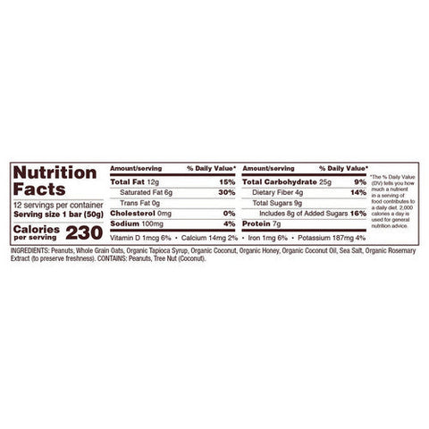 Bobs Red Mill, Peanut Butter Coconut & Oats Bob's Bar, 1.76 Oz(Case Of 12)