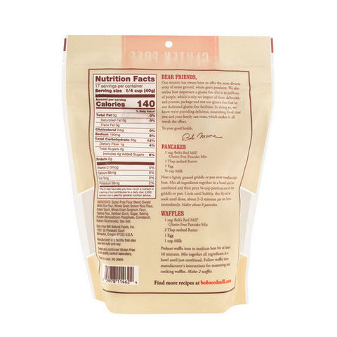 Bobs Red Mill, Pancake Mix Gluteen Free, 24 Oz(Case Of 4)