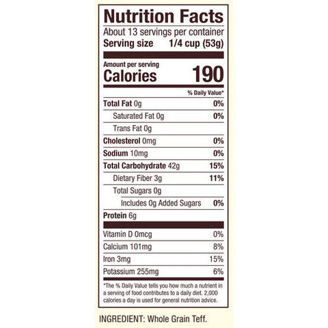 Bobs Red Mill, Whole Grain Teff, 24 Oz(Case Of 4)