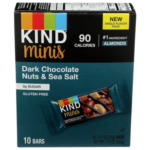 Kind Fruit & Nut Bars, Bar Drkchoc Nut Sea Salt, 7 Oz(Case Of 8)