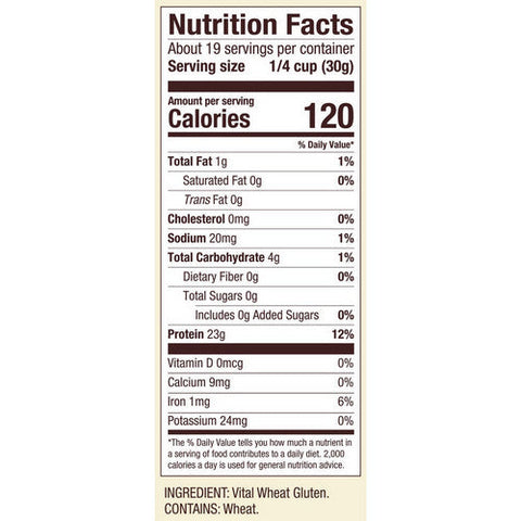 Bobs Red Mill, Wheat Flour Gluten, 20 Oz(Case Of 4)