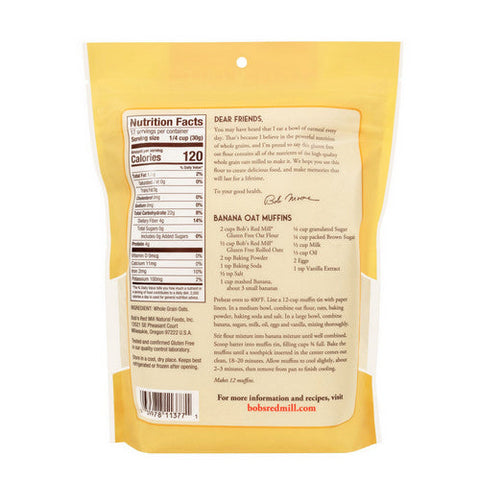 Bobs Red Mill, Oat Flour, 18 Oz(Case Of 4)