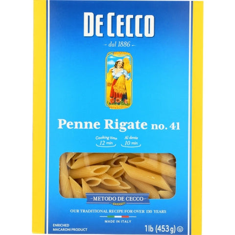 De Cecco, Pasta Penne Rigate, 16 Oz(Case Of 12)