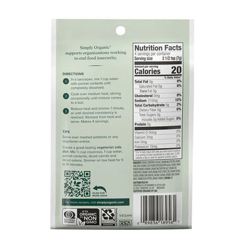 Simply Organic, Simply Organic Vegetarian Brown Gravy Seasoning Mix, 1 Oz