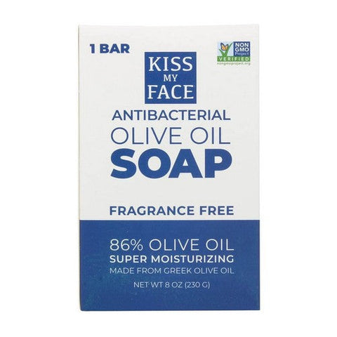 Kiss My Face, Antibacterial Olive Oil Bar Soap, 8 Oz