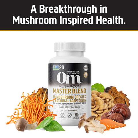 Om Mushrooms, Mushroom Master Blend, 675 Mg, 80 Veg Caps