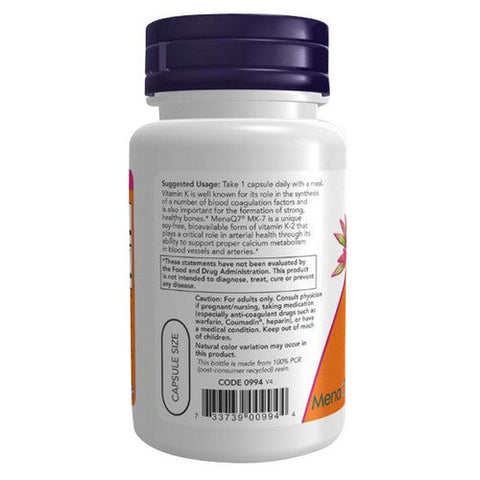 Now Foods, MK-7 Vitamin K-2, 60 Veg Caps