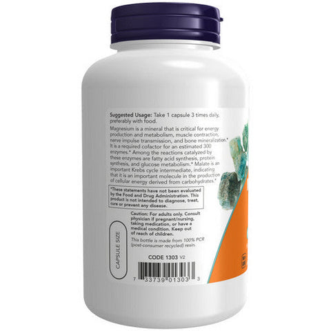 Now Foods, Magnesium Malate, 180 Veg Caps