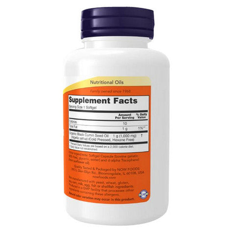 Now Foods, Black Cumin Seed Oil, 1000 Mg, 60 Softgels