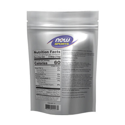 Now Foods, Organic Pumpkin Seed Protein Powder, Unflavored 1 LB