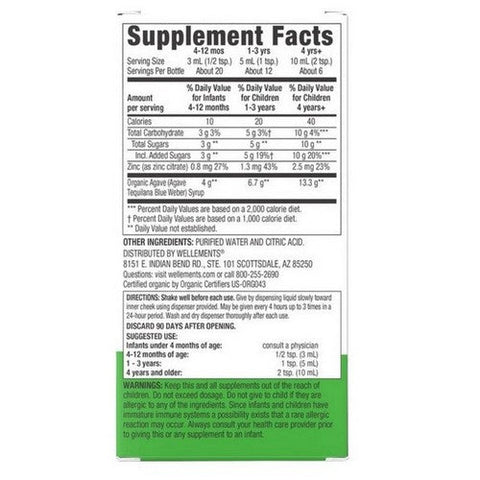 Wellements, Organic Baby Cough and Mucus Syrup, 2 Oz