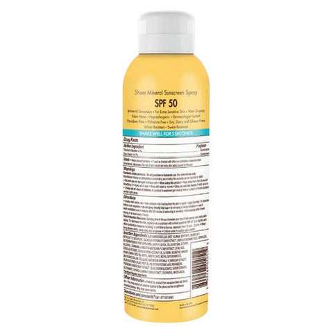 Babo Botanicals, Sheer Mineral Sunscreen Spray SPF 50, 6 Oz