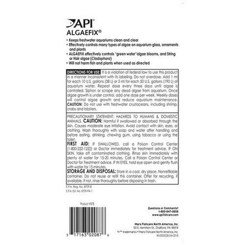 API, AlgaeFix for Freshwater Aquariums, 1.25 oz