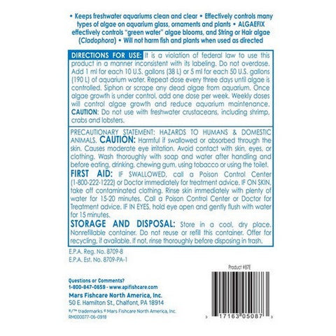 API, AlgaeFix for Freshwater Aquariums, 16 oz