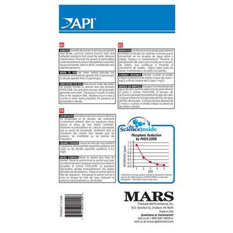 API, Phos-Zorb for API Nexx & Rena Smartfilter, Size 6 - 5.25 oz - (Treats 55 Gallons)