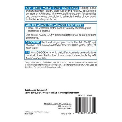 Pond Care, Ammo Lock Ammonia Detoxifier for Ponds, 16 oz (Treats 1,920 Gallons)