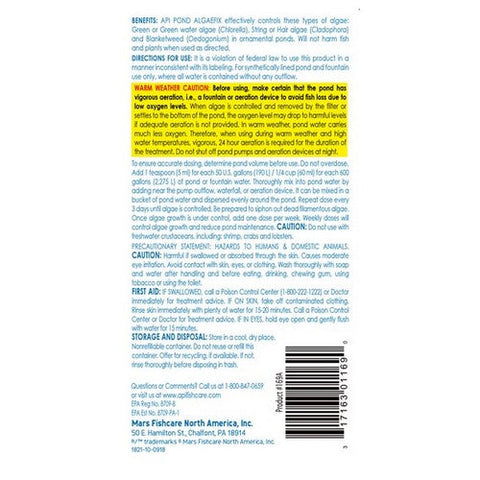 Pond Care, AlgaeFix Algae Control for Ponds, 8 oz (Treats 2,400 Gallons)