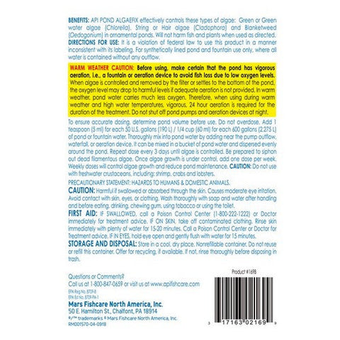 Pond Care, AlgaeFix Algae Control for Ponds, 16 oz algaefix (Treats 4,800 Gallons)