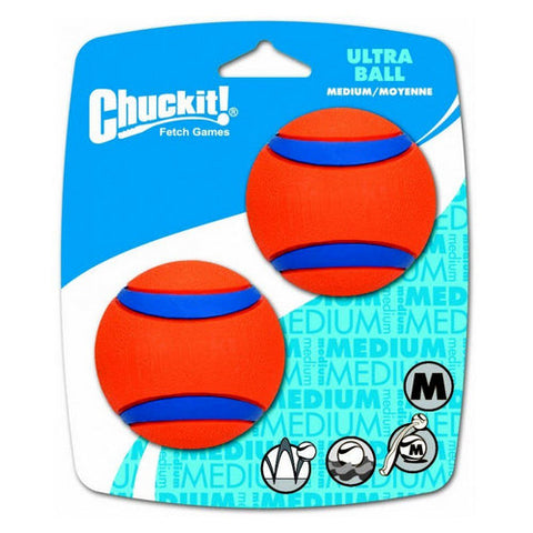 Ultra Balls Medium - 2 Count - (2.25" Diameter) by Chuckit!
