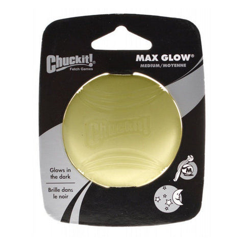 Max Glow Ball Medium Ball - 2.25" Diameter (1 Pack) by Chuckit!