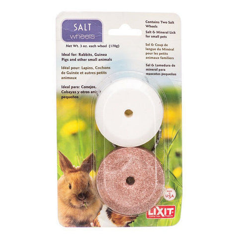 Lixit, Salt & Mineral Wheels for Small Pets, 2 Pack - (3 oz Salt Wheel & 3 oz Mineral Wheel)