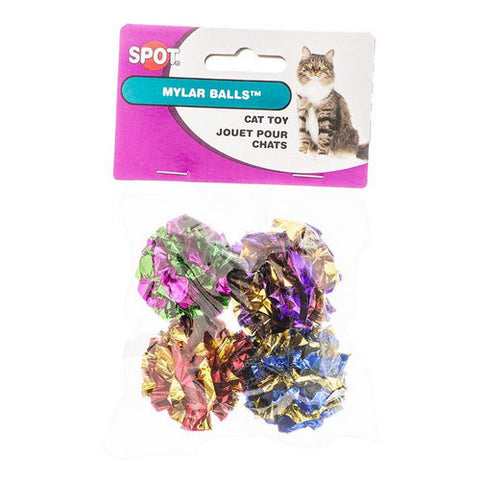 Spot, Spotnips Mylar Balls Cat Toys, 4 Pack