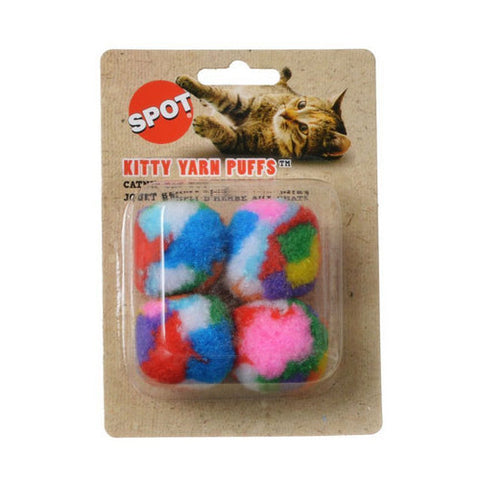 Spot, Spotnips Yarn Puffballs Cat Toys, 4 Pack