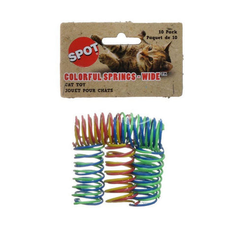 Spot, Wide & Colorful Springs Cat Toy, 10 Pack