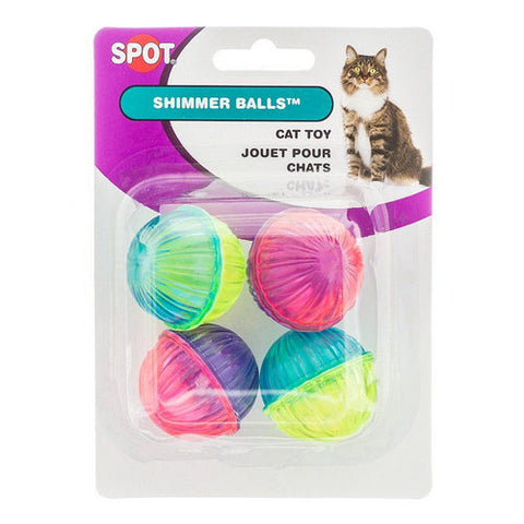Spot, Shimmer Balls Cat Toys, 4 Pack