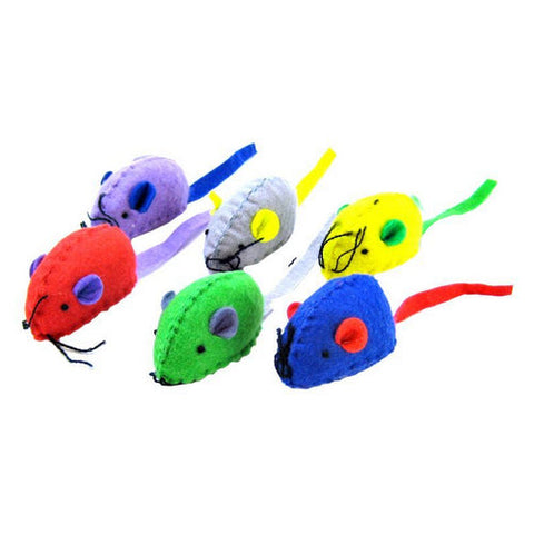 Spot, Felt Mice with Catnip Cat Toys, 6 Pack