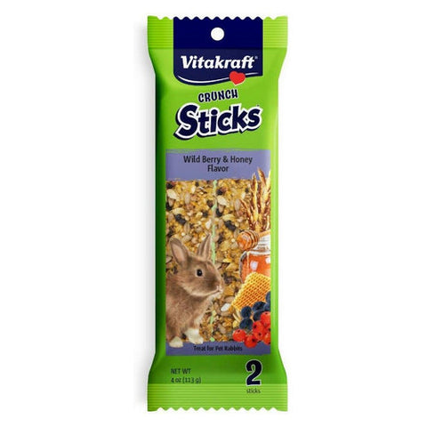 Vitakraft, Wild Berry & Honey Flavor Crunch Sticks, 2 Sticks
