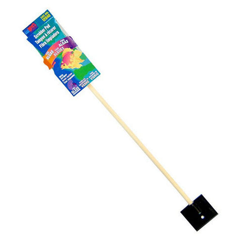 Scrubber with Scraper - Glass 15" Long Stick with Scrubber & Scraper by Lee's