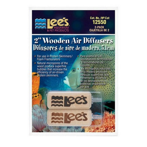 Wood Airstone Air Diffuser 2" Long (2 Pack) by Lee's