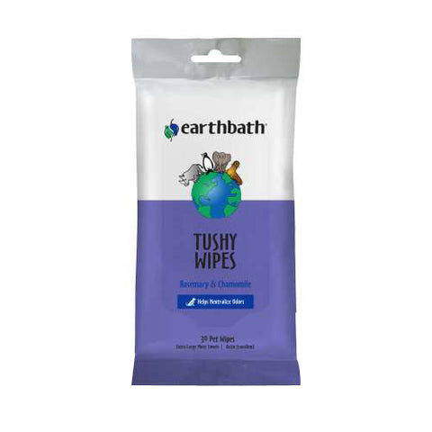 Earthbath, Tushy Wipes Rosemary & Chamomile, 30 Count