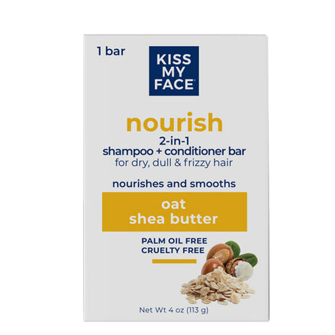 Kiss My Face, Nourish Shampoo Bar & Conditioner, 4 Oz