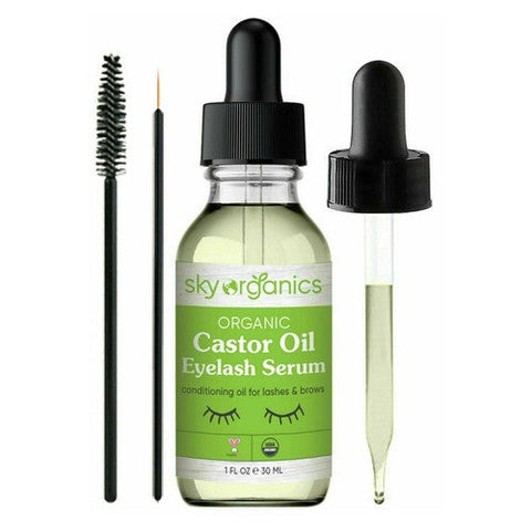 Organic Castor Oil Eyelash Serum 1 Oz by Sky Organics