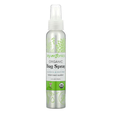 Organic Bug Spray Deet Free 4 Oz by Sky Organics