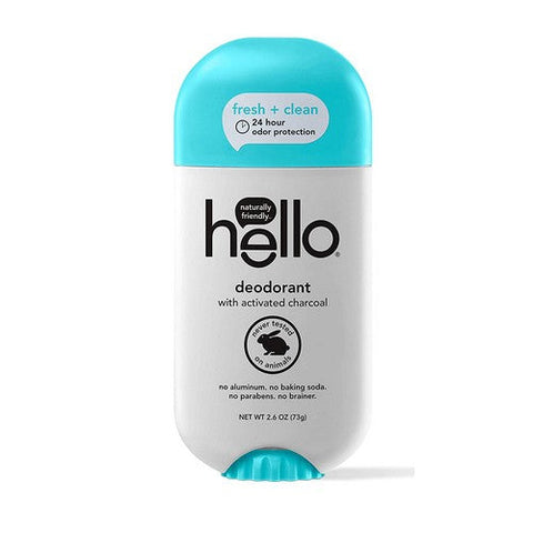 Activated Charcoal Clean + Fresh Deodorant 2.6 Oz by Hello