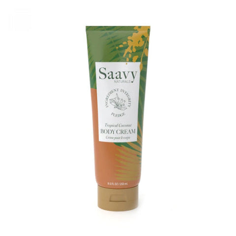 Tropical Coconut Body Cream 8.5 Oz by Saavy Naturals