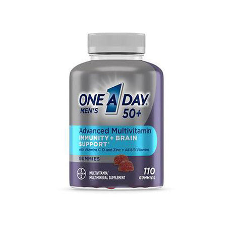 Bayer, One A Day Advanced Multivitamin Men's 50+, 100 Gummies